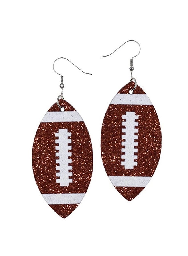 Mall of Style Football Earrings For Women - Glitter Football Jewelry - Football Mom Accessories (Football) - Image 1
