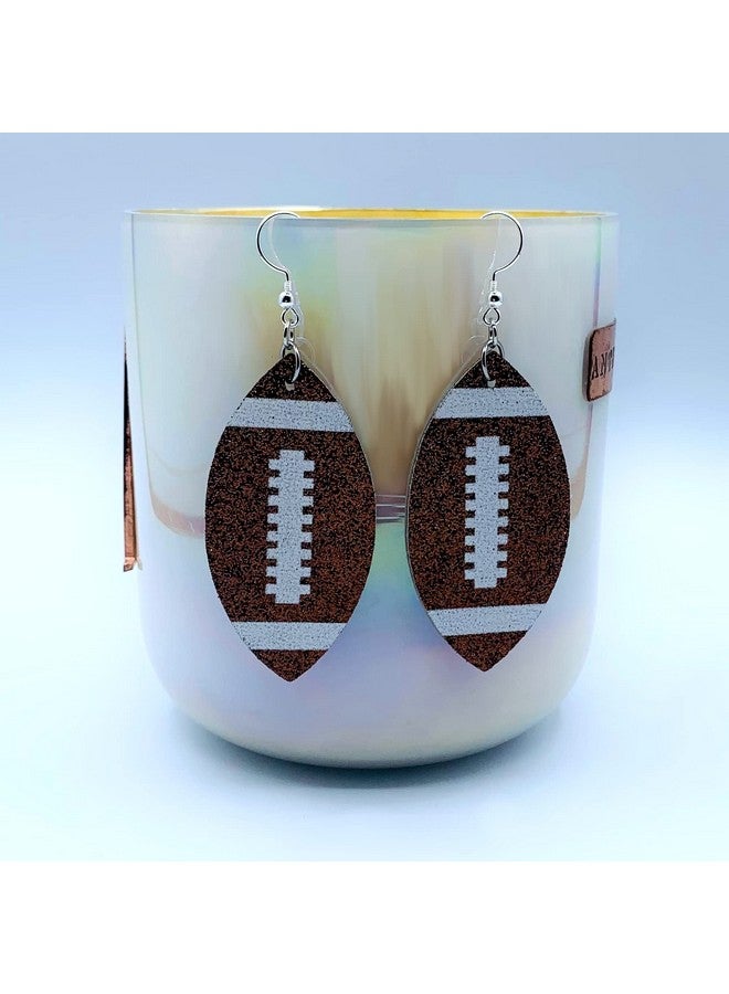 Mall of Style Football Earrings For Women - Glitter Football Jewelry - Football Mom Accessories (Football) - Image 3