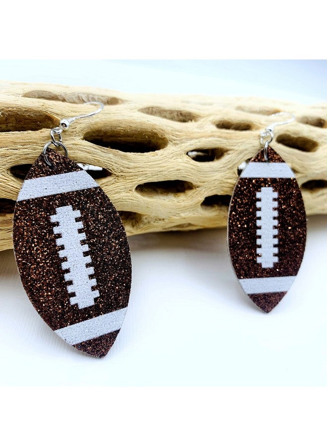 Mall of Style Football Earrings For Women - Glitter Football Jewelry - Football Mom Accessories (Football) - Image 5