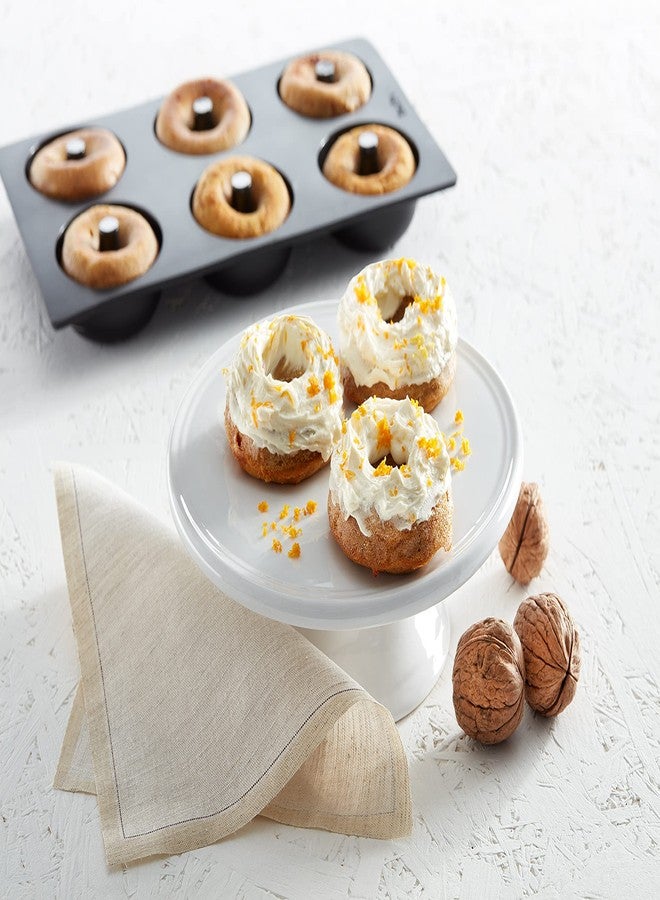 Lekue Lékué Platinum Silicone Donut Mold | 6 Non-Stick Holes For Baking - No Grease Needed | Pop-Out Oven Cake Molds | Heat-Resistant, Freezer Safe, Microwave Safe, Dishwasher Safe | Black - Image 4