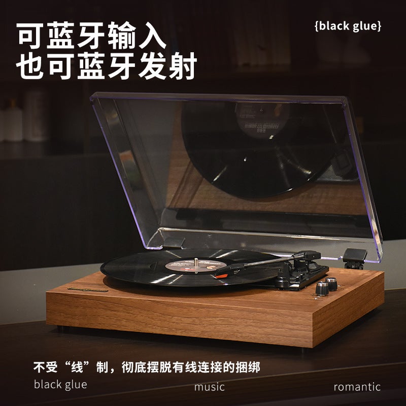 Vinyl Record Player European-Style Home Gramophone Built-In Speaker Speaker Retro Wooden Record Player Lp - Image 3