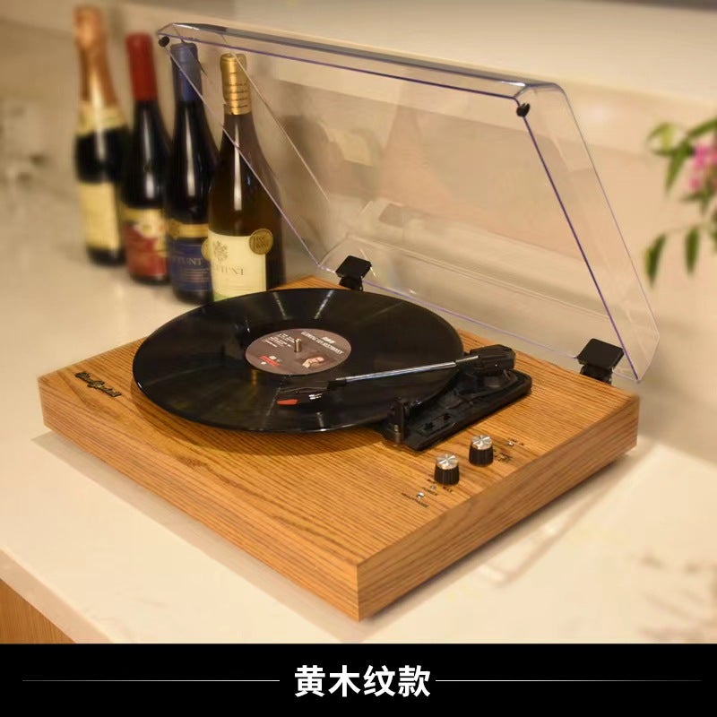 Vinyl Record Player European-Style Home Gramophone Built-In Speaker Speaker Retro Wooden Record Player Lp - Image 1