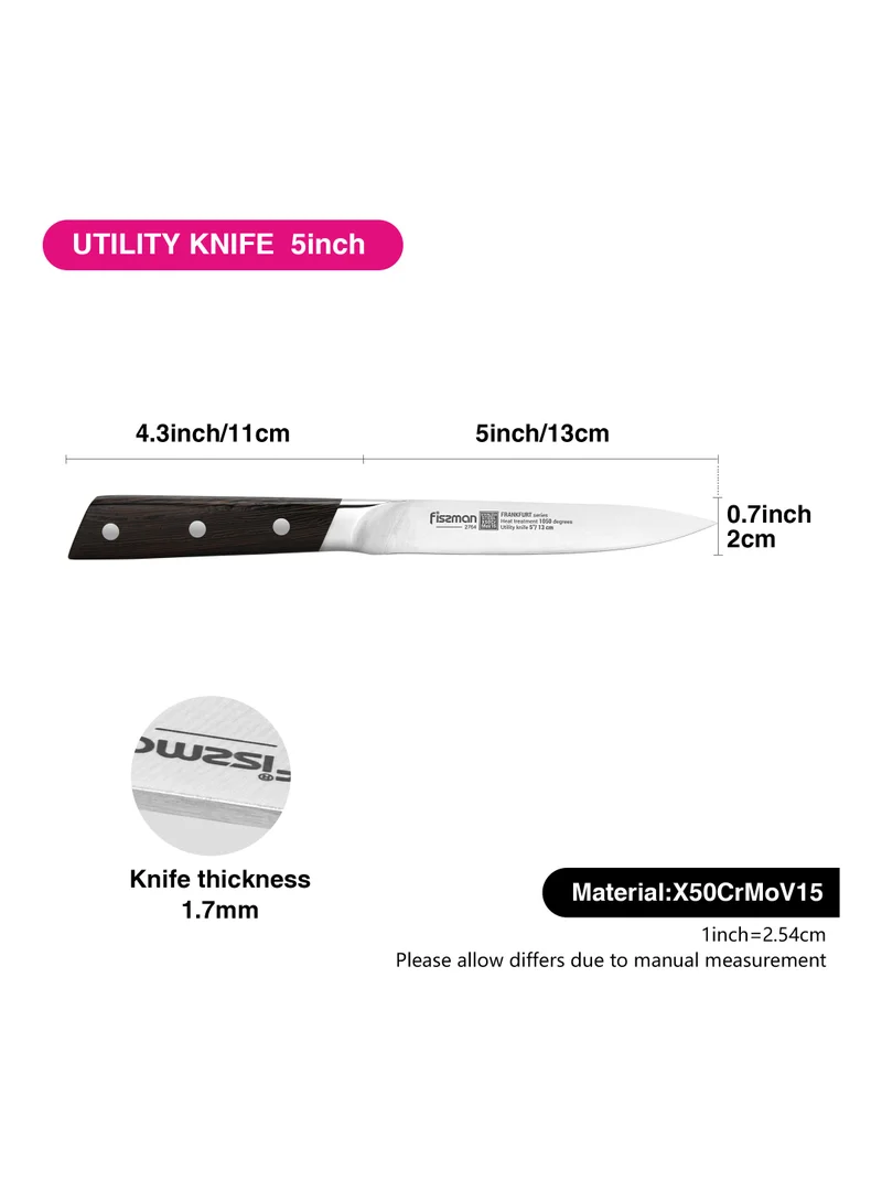 Fissman 5'' inch Utility Knife 5'' Utility Knife FrankFurt Series with Sturdy And Elegant Handle  | Best Price UAE