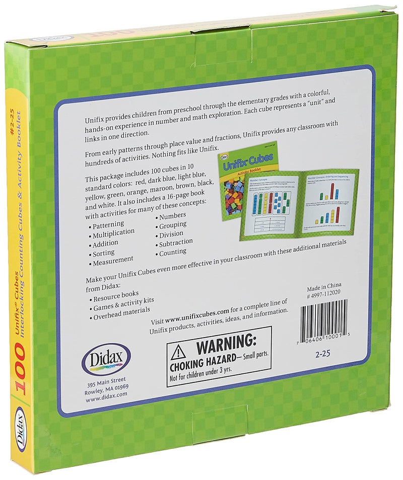 Didax Educational Resources Unifix Cubes Set (100 Pack) - Image 2