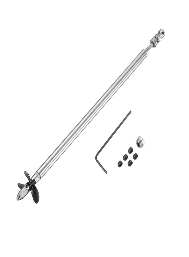 MECCANIXITY Drive Shaft Three Propeller and Coupling Joint for RC Boat Coupler Assemble Kit, L29.5cm Shaft, L25cm Sleeve, D3.6cm Three Propeller, Fit for 3.17mm Motor Shaft - Image 1