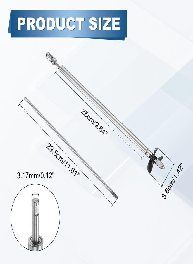 MECCANIXITY Drive Shaft Three Propeller and Coupling Joint for RC Boat Coupler Assemble Kit, L29.5cm Shaft, L25cm Sleeve, D3.6cm Three Propeller, Fit for 3.17mm Motor Shaft - Image 2
