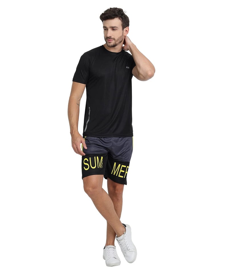 FTX Men's Dri-Fit Round Neck T-Shirt Combo - Pack of 3 (Black, Light Grey, Steel Grey - 723_2-723_7-723_8) - Image 3
