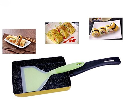 Minchsrin Silicone Wrapped Plastic Fish Spatula Pancakes Shovel Non-Stick Heat-Resistant Wide Flat Turner For Egg Tamales Pizza (Green) - Image 5