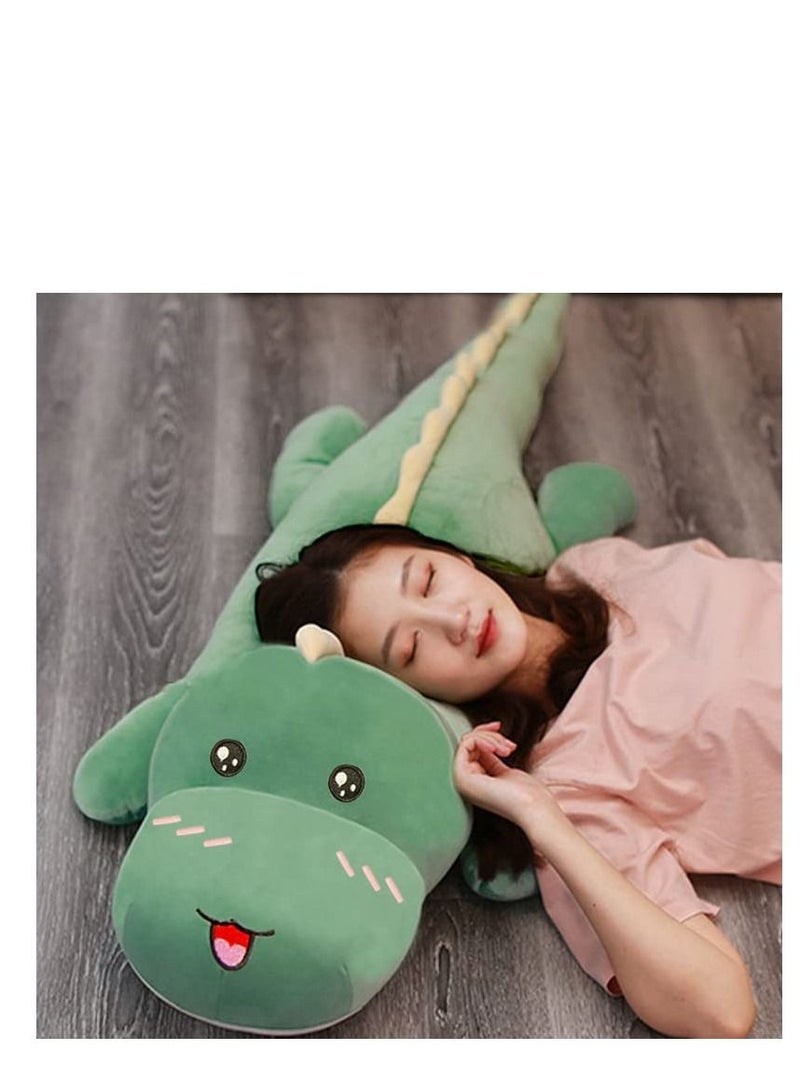 Excefore Dinosaur Plush Hug Pillow, Long Dinosaur Plush Toy, Soft Big Dinosaurs Stuffed Animal Toy, Soft Giant Plush Hugging Pillow, Gift for Kids, Birthday, (80cm/31.49inch, Green)  - Image 4