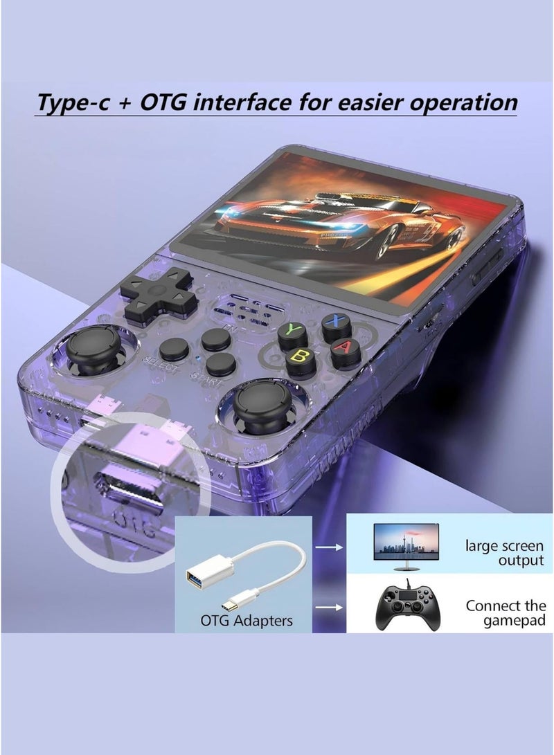 ELTRAZONE R36S Handheld Game Console, 3.5 Inch IPS Screen Open Source Linux System R36S Game Console, 64G TF Card 10+ Emulator Consola R36S with dual 3D joysticks for boys and girls - Image 5