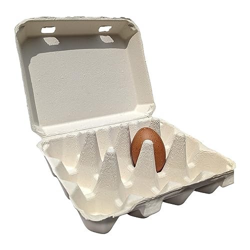 Henlay Vintage Egg Cartons for 12 Large Eggs – Classic 3x4 Layout – Durable Recycled Cardboard – Farmhouse Style – Eco-Friendly Packaging - White 25 Pack - Image 3