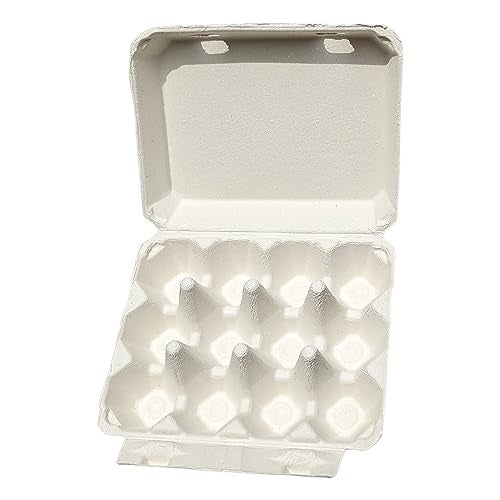 Henlay Vintage Egg Cartons for 12 Large Eggs – Classic 3x4 Layout – Durable Recycled Cardboard – Farmhouse Style – Eco-Friendly Packaging - White 25 Pack - Image 1