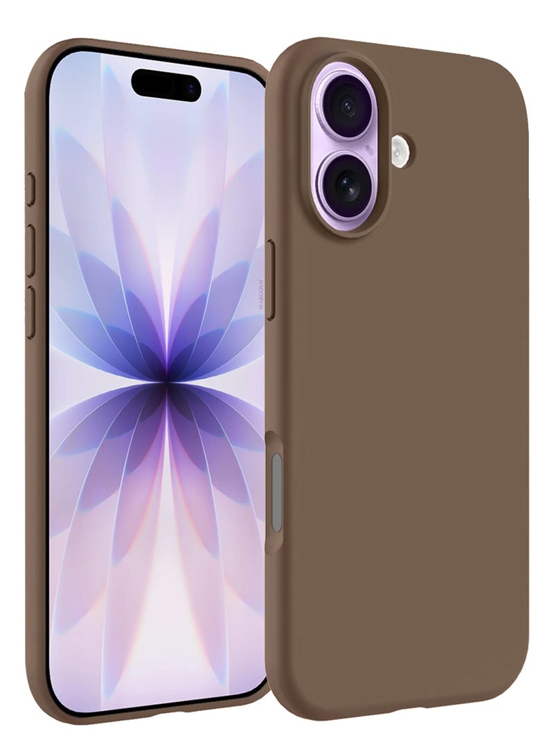 Silicone Protective Phone Case for iPhone 17 - Soft Anti-Scratch Microfiber Lining Ultra Slim Drop Protection Phone Cover - Desert Titanium - Image 2