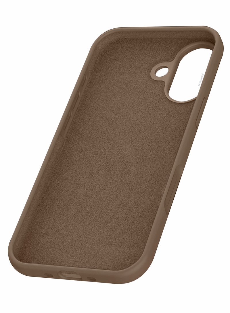 Silicone Protective Phone Case for iPhone 17 - Soft Anti-Scratch Microfiber Lining Ultra Slim Drop Protection Phone Cover - Desert Titanium - Image 5