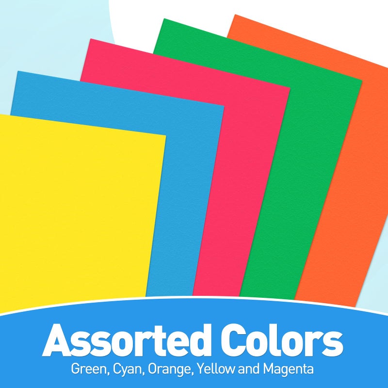 RAZCC Two Pocket Folders, RAZCC 30 Pack File Folders with Pockets Fit Letter Size Paper, Thick Paper File Folder for School Office Business Home, Assorted 5 Colors - Image 4