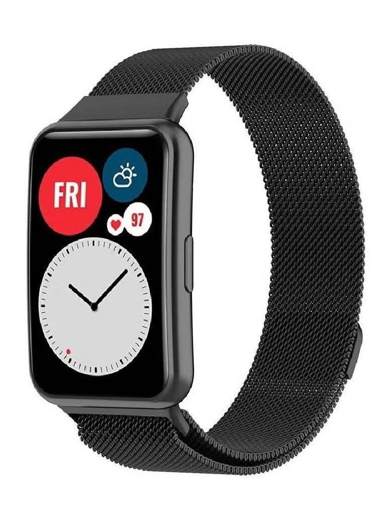 Beauenty Fitness Sport Silicone Watchband Strap For Huawei Watch Fit Black - Image 1