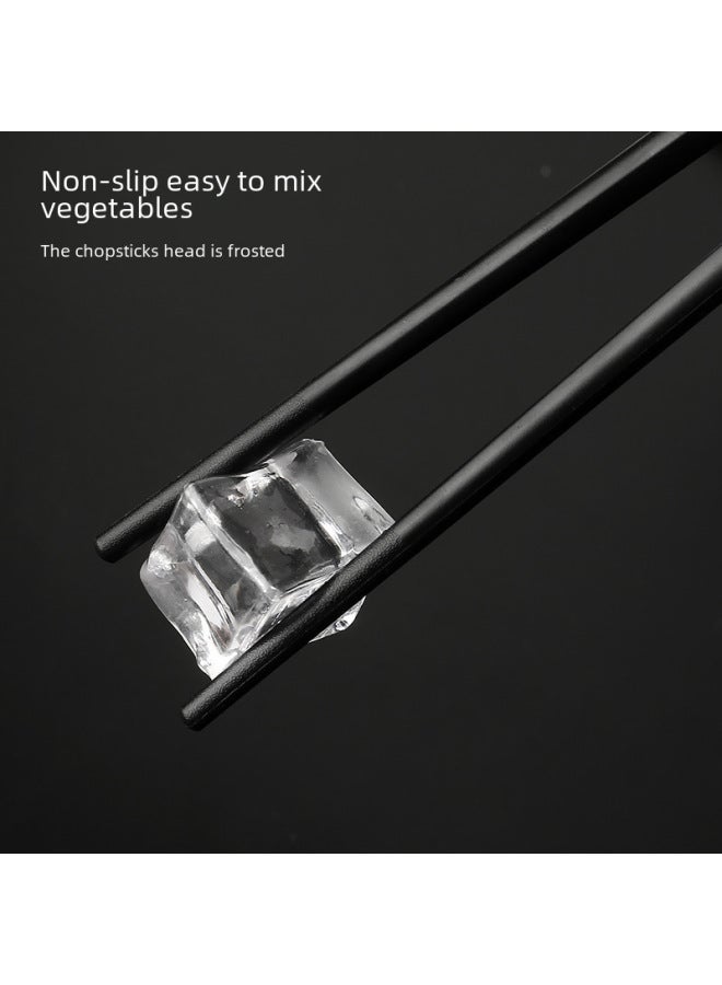 Alloy Chopsticks Boxed 10 Pairs Of Hotel Household High-grade Non-slip Non-mildew Alloy Chopsticks Can Be Sterilized Chopsticks-Color:Heifu 5 Double Card Pack  - Image 5