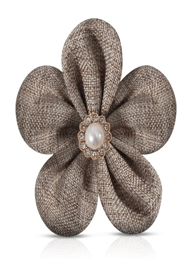 Merdia 2.2 Inches Elegant Pearl Flower Brooches for Women | Stylish Brooch with Hair Clip & Lapel Pins for Clothes | Flowers Brooches and Pins for Women Fashion | Vintage Flower Clips for Dresses - Image 1