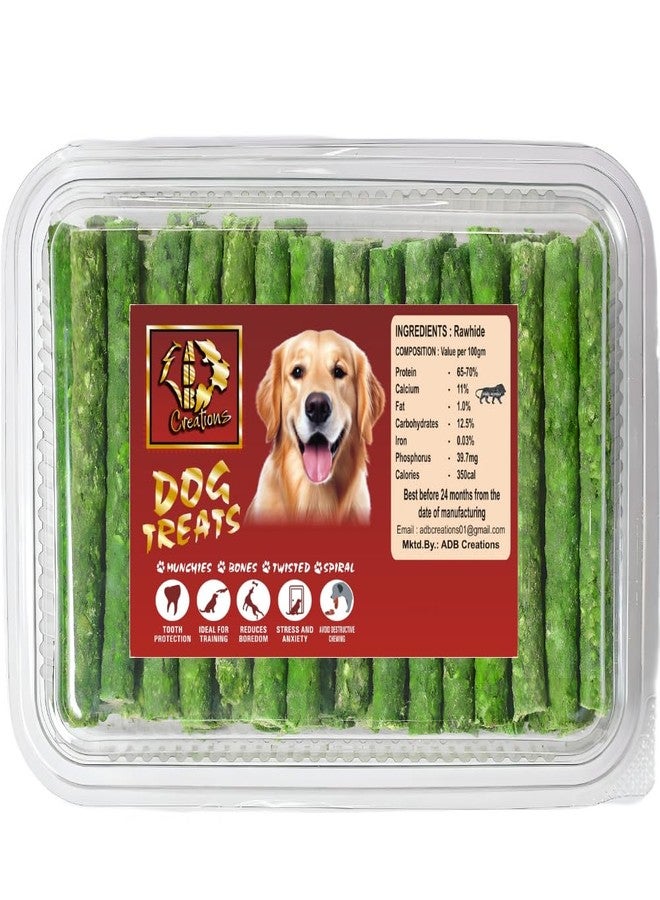 ADB Creations Vegetable Flavor Dog Chew Stick, Rawhide Munchy Protein & Dental Sticks for Dogs & Puppies | Snacks for All Breed Dogs of All Life Stages - 400 Grams (Pack of 1) - Image 1