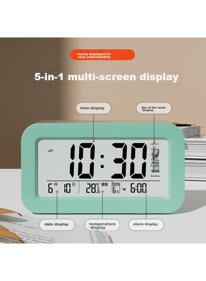 Compas Compas Electronic Alarm Clock Student Special Multi-function Wake-up Artifact Electronic Clock Student Children's Alarm Clock 801g Blue - Image 2
