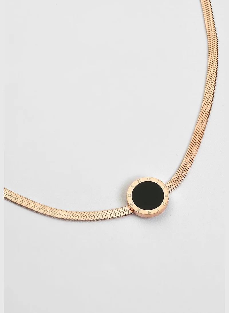 SOHI Gold Plated Stone Designer Pendant