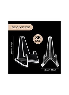 The Bros 36 Pack Mini Clear Acrylic Easel Display Stands for Sports Cards, Coins, & More  - Image 3