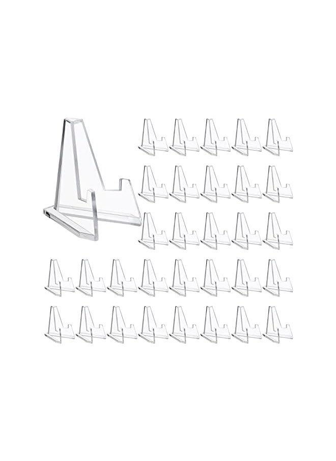 The Bros 36 Pack Mini Clear Acrylic Easel Display Stands for Sports Cards, Coins, & More  - Image 2