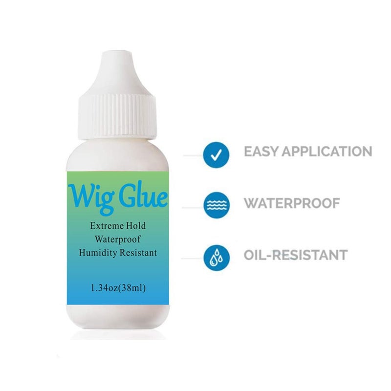 Hair Replacement Invisible Light Hold Bonding Glue Adhesive For Poly and Lace Hairpiece, Wig (38ML) - Image 1