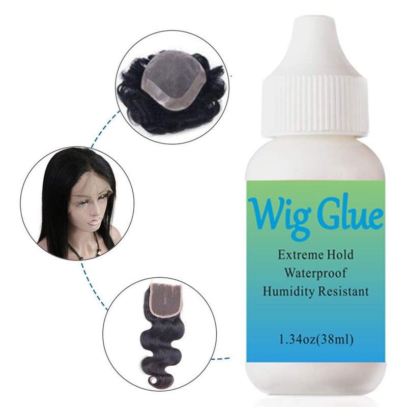 Hair Replacement Invisible Light Hold Bonding Glue Adhesive For Poly and Lace Hairpiece, Wig (38ML) - Image 2