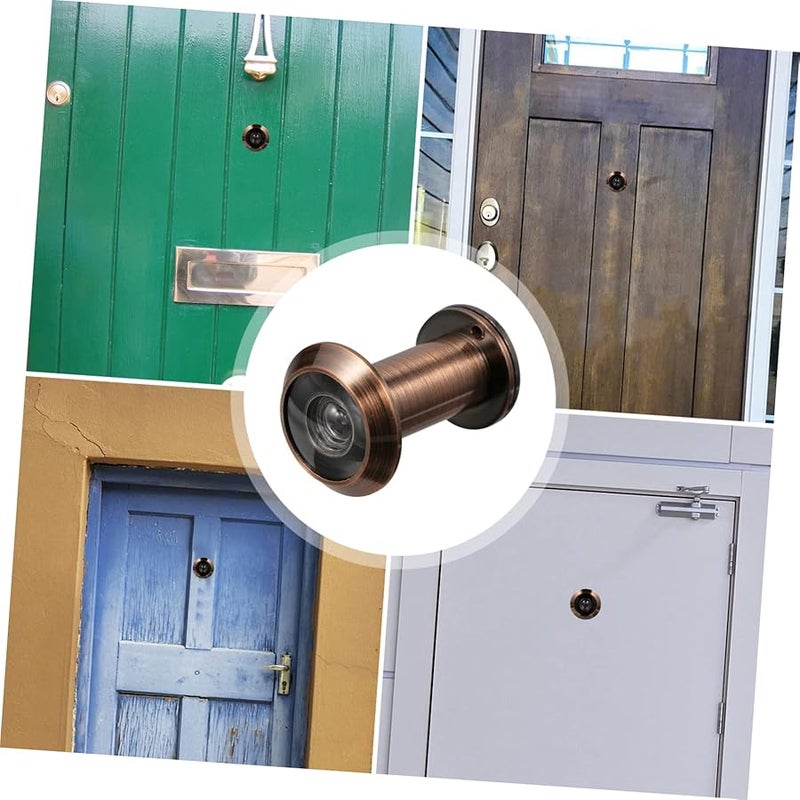 Veemoon Bronze Red Door Peephole Camera Large Viewing Angle Security Viewer With Cover - Image 3