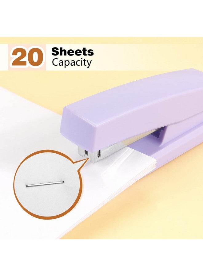 تاماكي دباسة، دباسة مكتبية، دباسة للمكتب، دباسة محمولة متينة، لوازم مكتبية (أرجوانية) - Image 3
