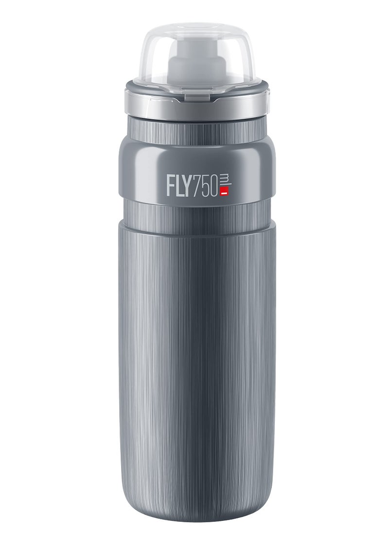 Elite Elite Fly MTB 950ml Bottle (Grey  Tex) - Ultra-Lightweight  Dust-Proof Hydration Bottle for Mountain and Gravel Riding