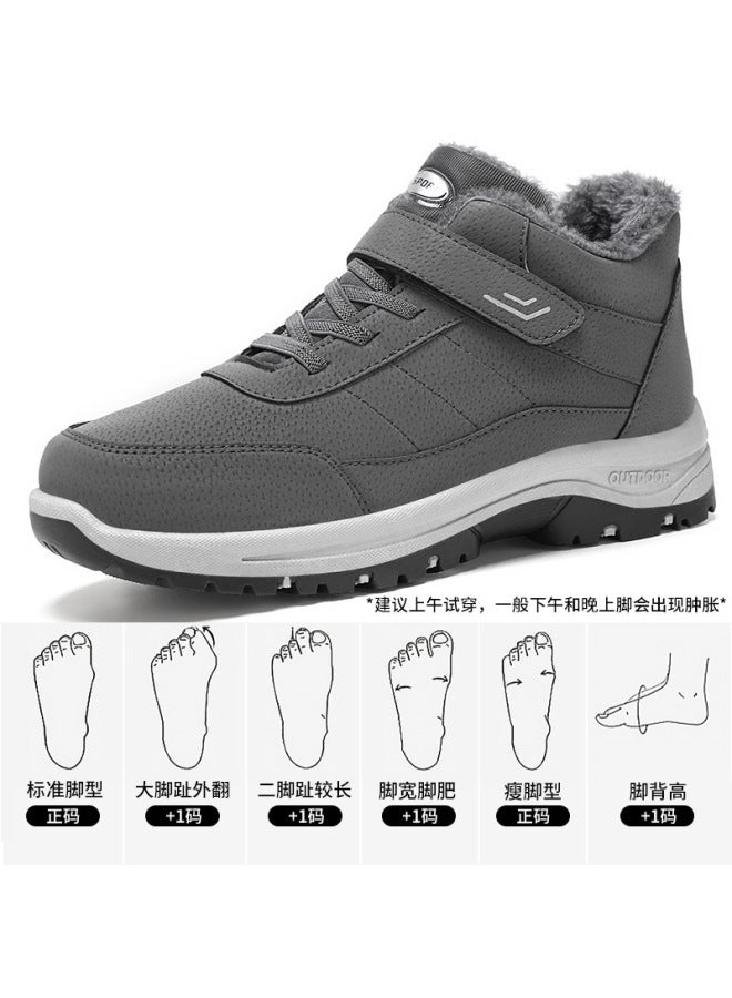 Cotton Shoes, Winter Shoes For The Elderly, Plus Velvet Thickened Cotton Boots, Large Size Boots, Couple Models, Outdoor Warm Snow Boots