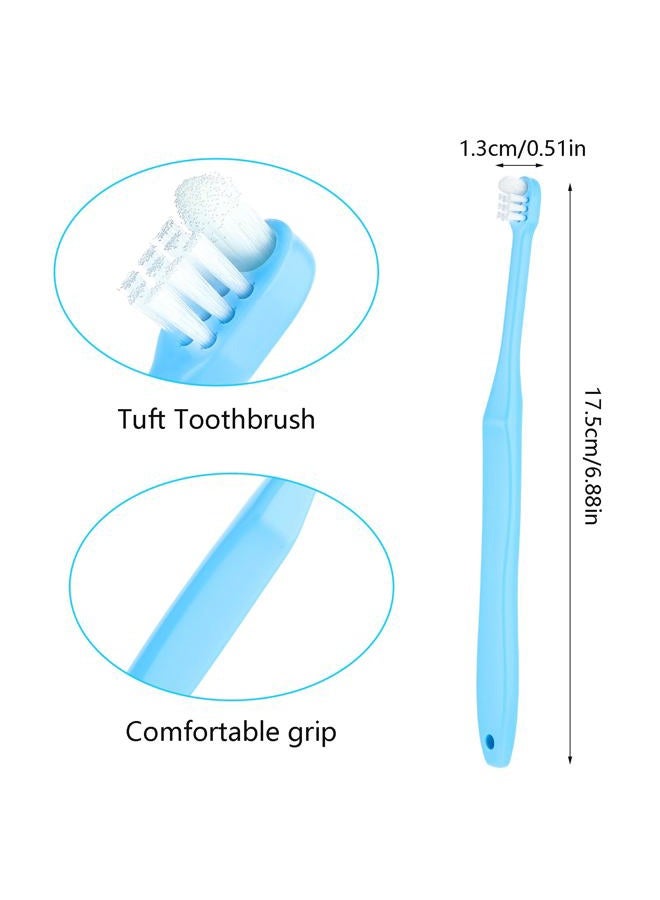 WLLHYF 2 Pieces Tuft Toothbrush Small Head End Tapered Interdental Interspace Nursing Soft Tiny Toothbrush Orthodontic Gum Periodontal Dental Products(Blue + Green) - Image 2