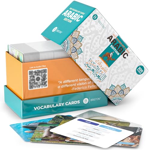 Briston Arabic Vocabulary 300 Flash Cards - Beginner Vocab with Pictures - Memory & Sight Words - Educational Language Learning - Game Like Play - Kids, Grade School, Classroom, Homeschool - Image 2