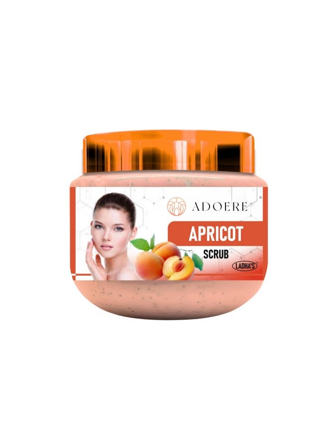 ADOERE سكراب تقشير الوجه والجسم ADOERE | مقشر تنظيف عميق | سكراب لإزالة الجلد الميت والرؤوس السوداء | لجميع أنواع البشرة (360 مل، مشمش) - Image 1