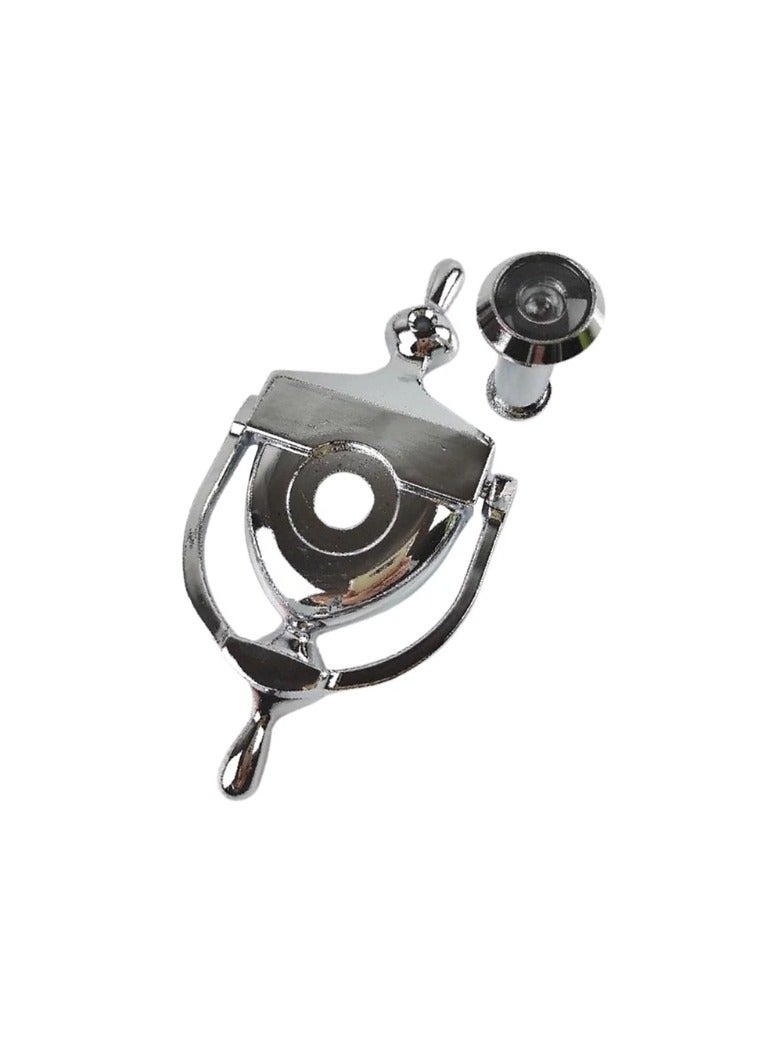KNP KNP Zinc Alloy Door Knocker Chrome Perfect for adding sophistication and functionality to your entrance - Image 1