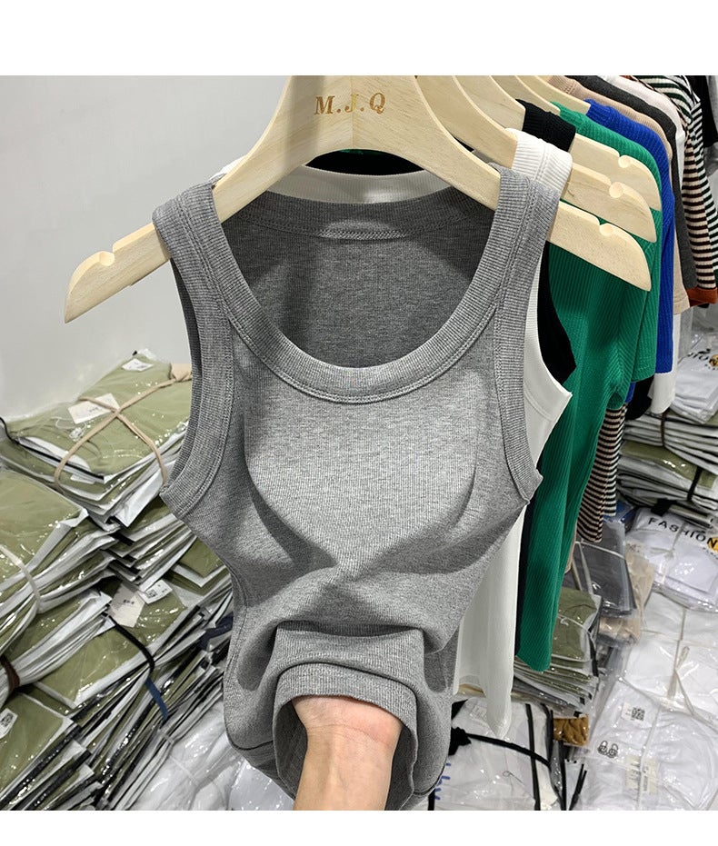 Womens Velvet Anti-Exposure Camisole Grey - Image 1