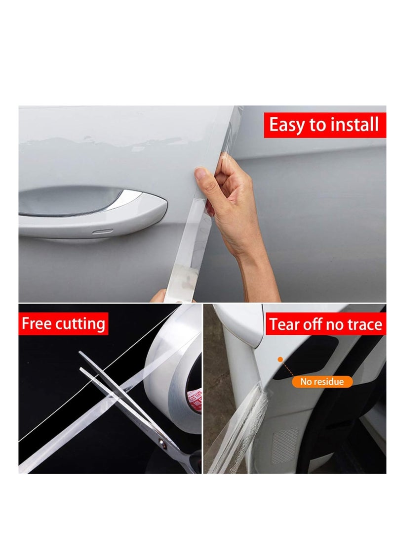 RATSAW Automotive Wrap Film Anti-Collision Car Door Edge Guard Waterproof Car Door Sill Protector Automotive Sill Protector Anti-Scratch Car Protector Tape Fits for Most Car length 5M Wide 7CM Transparent  - Image 2