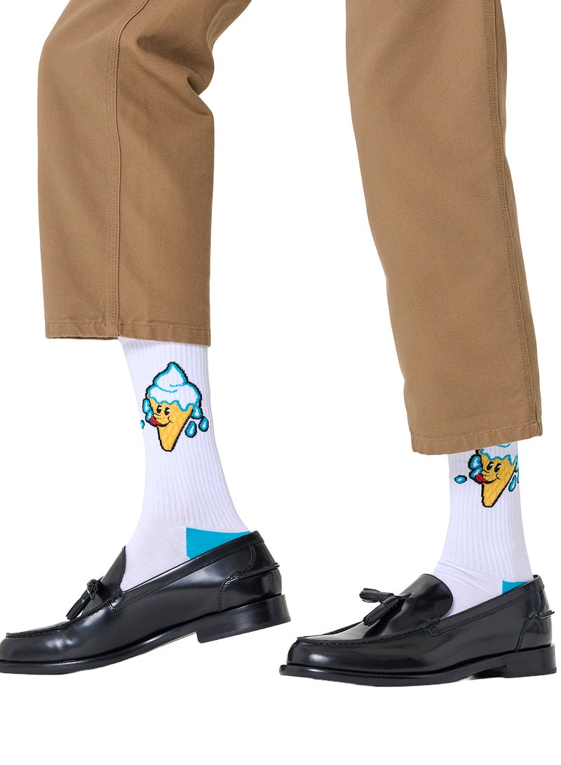 Happy Socks Ice Cream Sneaker Sock - Image 2
