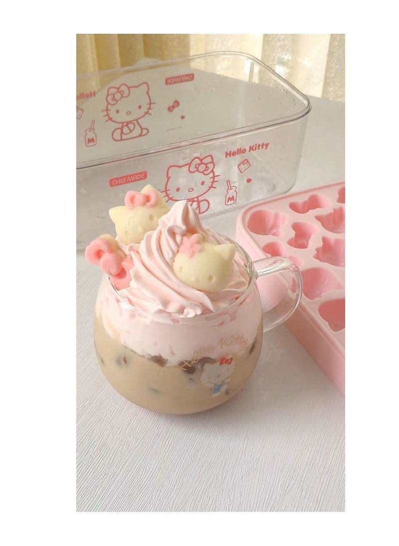 هالو كيتي - قالب كوكي من السيليكون لرقائق الشوكولاتة من Hello Kitty لكعكة جيلي أسطوانية دائرية - Image 1