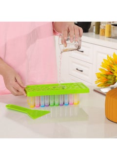 Maitys 2 Sets Lip Balm Tray And Spatula Portable Lip Balm Filling Tray And Spatula Set Lip Balm Tube Holder Lip Balm Tubes Tray Lip Balm Containers Lip Gloss Making Kit(Green)  - Image 3