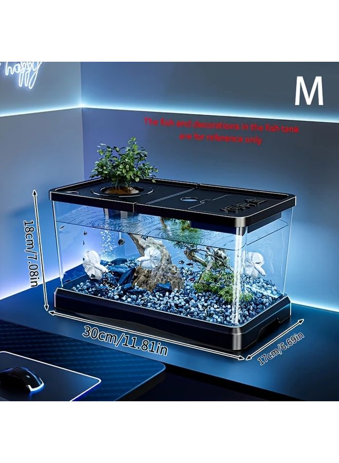 15.16 × 8.46 × 8.27 بوصة - حوض أكواريوم كبير مزود بغطاء متين شفاف مضاد للانسكاب - Image 3