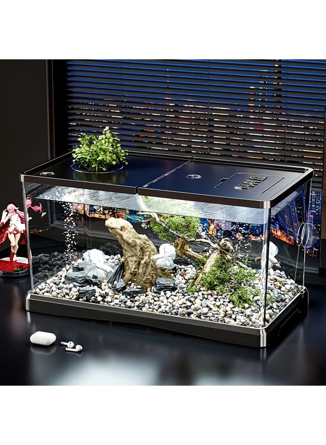 15.16 × 8.46 × 8.27 بوصة - حوض أكواريوم كبير مزود بغطاء متين شفاف مضاد للانسكاب - Image 5