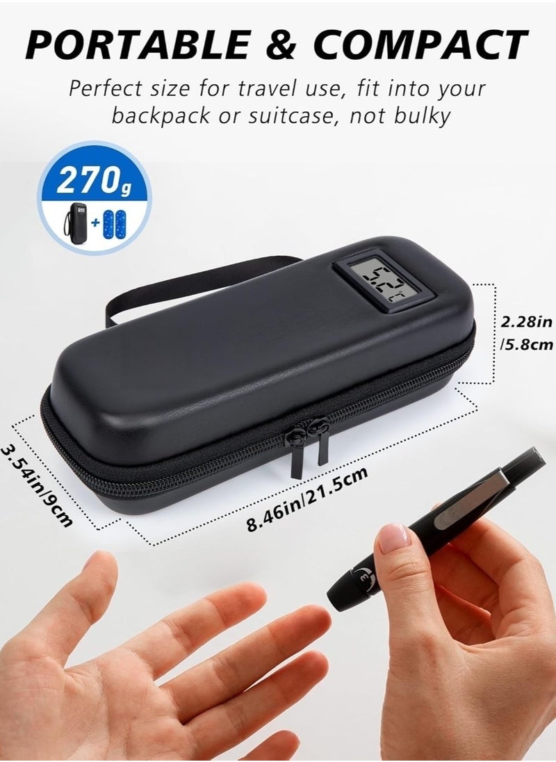 Skycare Skycare Insulin Cooler Travel Case - TSA Approved Diabetic Medication Cooler with Real-Time Temperature Display and 2 Reusable Ice Packs  - Image 3