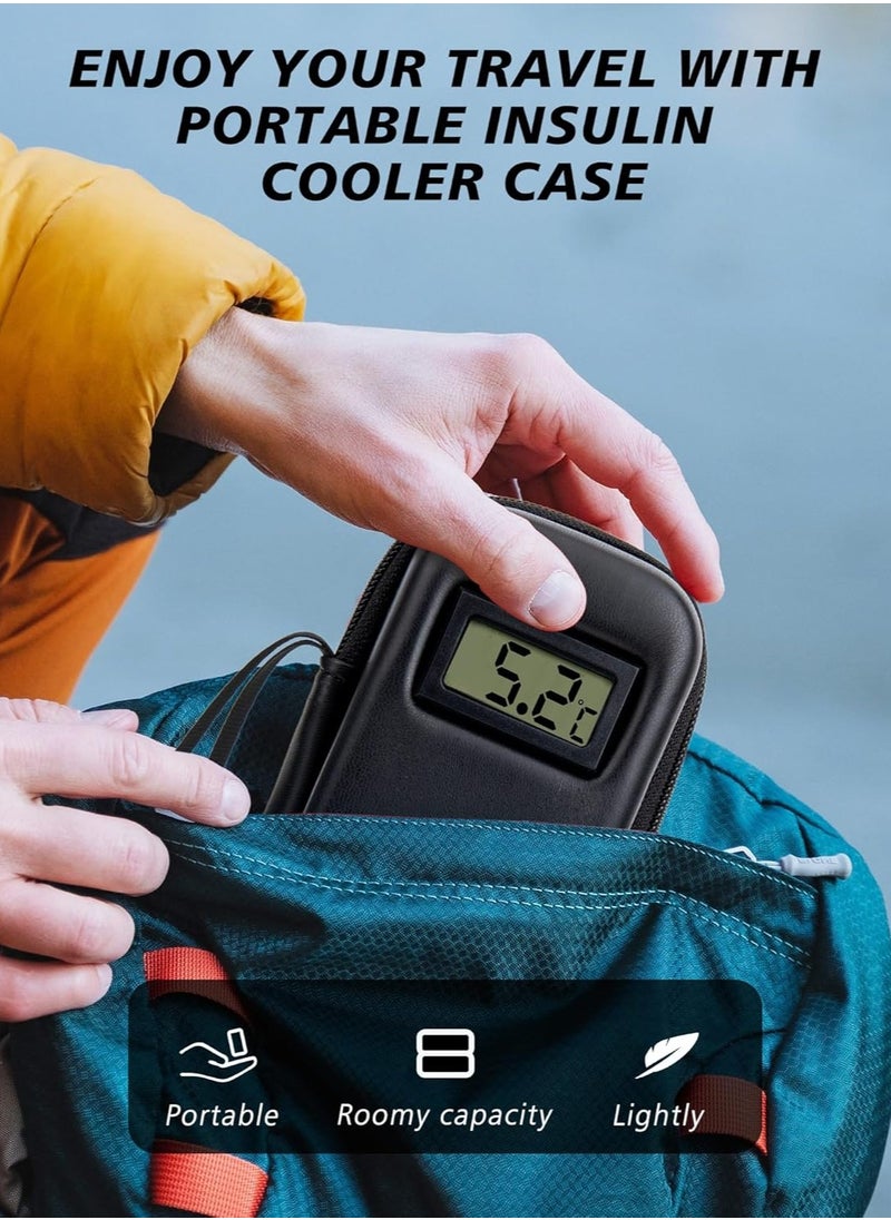 Skycare - Skycare Insulin Cooler Travel Case - TSA Approved Diabetic Medication Cooler with Real-Time Temperature Display and 2 Reusable Ice Packs - Image 1