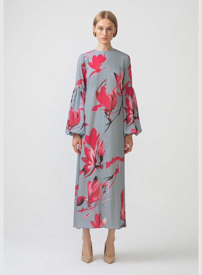 Touche Floral Bishop Sleeve Dress - Image 5
