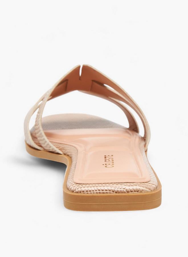 سيليست صنادل نسائية مسطحة سهلة الارتداء بنقوش - Image 5