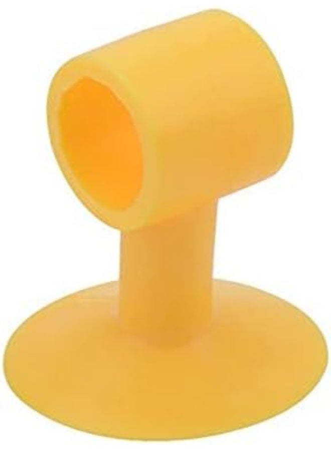 5pcs Household Anti-collision Silicone Doorknob Wall Mute Crash Pad Door Cabinet Door Handle Silencer Cushion Door Stopper (Yellow) - Image 1