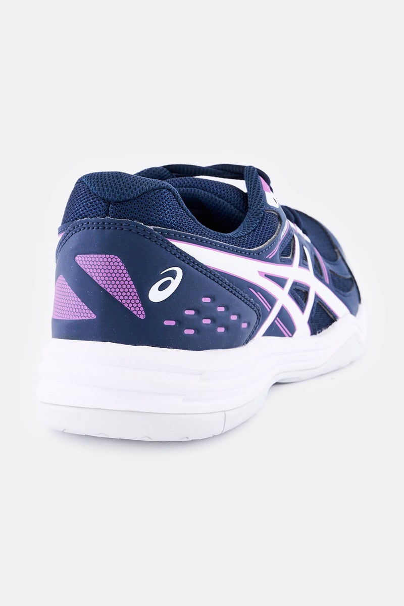 asics Women Upcourt 4 Lace Up Running Shoes, Navy - Image 2